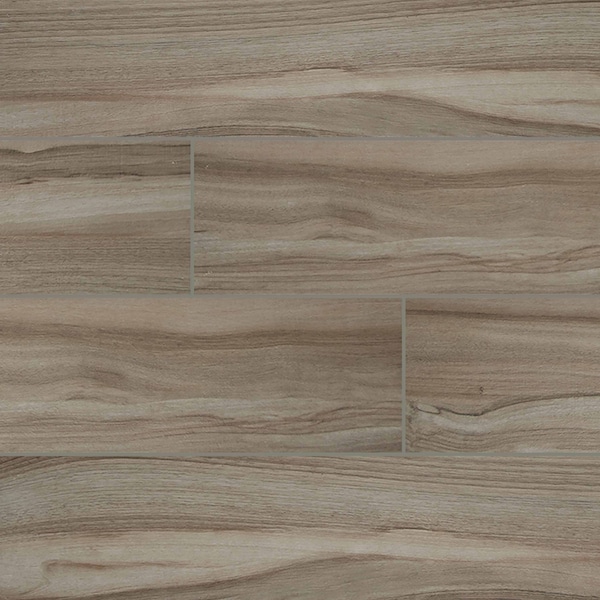Aspenwood Ash 9 In. X 48 In. Glazed Porcelain Floor And Wall Tile, 4PK